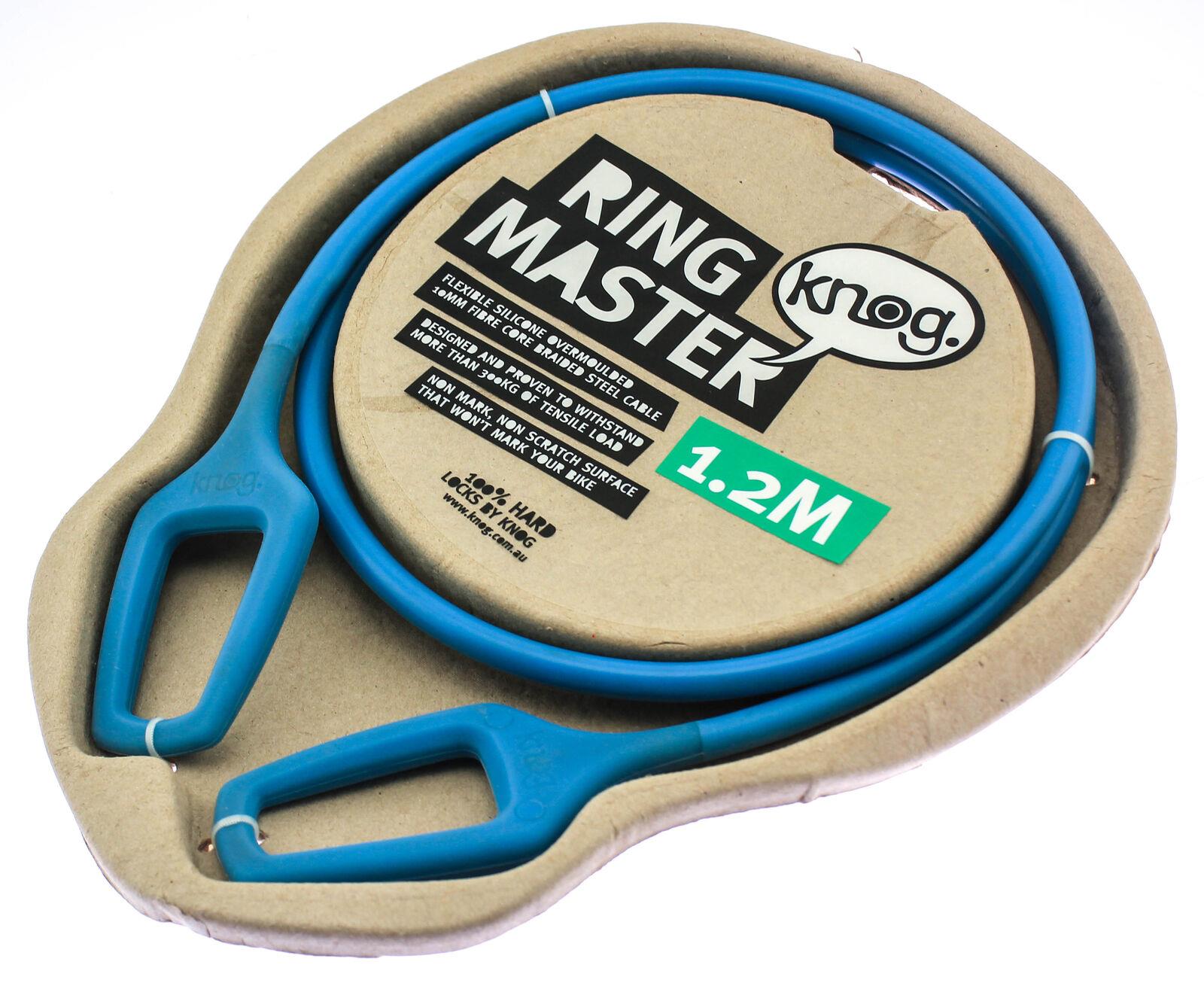 Knog Ring Master 1.2m Bike Cable Bike Silicone Over Moulded Blue 10mm Steel Random Bike Parts