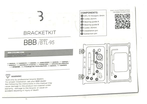 BBB CYCLING BTL-95 Bottom Bracket BB Press Pressfit BB30 PF30 PF86-92 GXP NEW