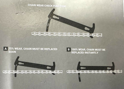 BBB CYCLING BTL-125 ChainChecker Bicycle Chain Checker Wear Indicator Gauge 5-12