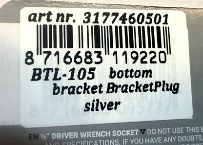 BBB CYCLING BTL-105 BracketPlug 16 Notch 44mm Cup Bottom Bracket Tool 1/2 Drive Socket.