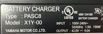 Yamaha 36V  Tube E-Bike Battery Charger X1Y-82107-00 TYPE PASC8  New Genuine OEM