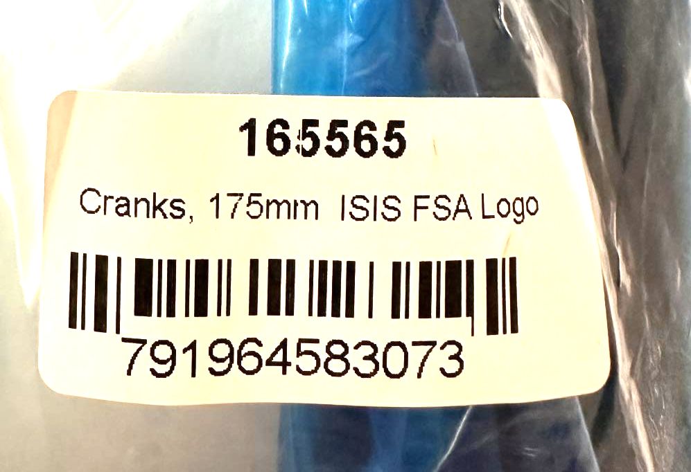 FSA 175mm ISIS Yamaha PW-X Style Axle E-Bike Crankset Alloy Armset CK-310-1 IS