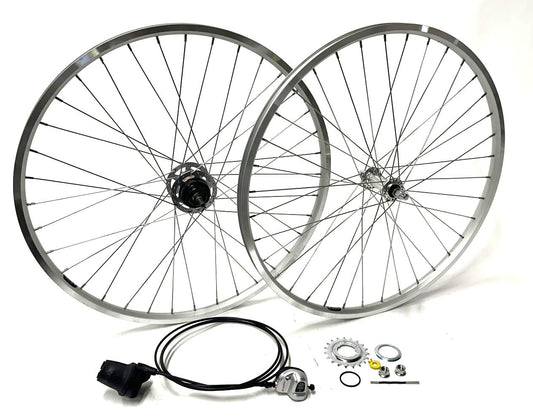 Shimano Nexus Inter3 3 Speed Hub SG-3R40 36h 26" Alloy 120mm Wheelset + Shifter