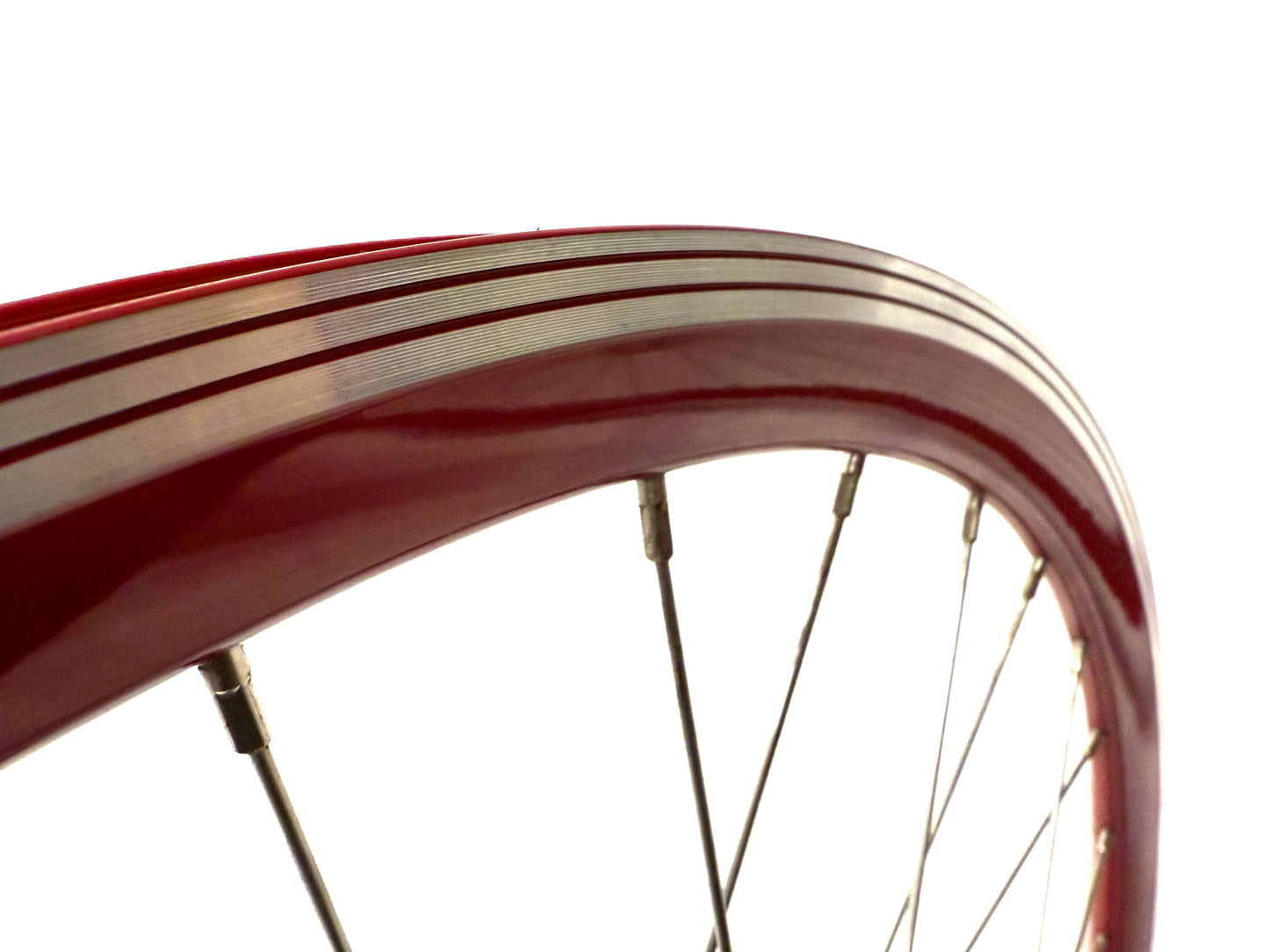 Single Speed Red Rear Wheel 700c 32 Spoke 17t Freewheel + Thick Slick WTB Tire