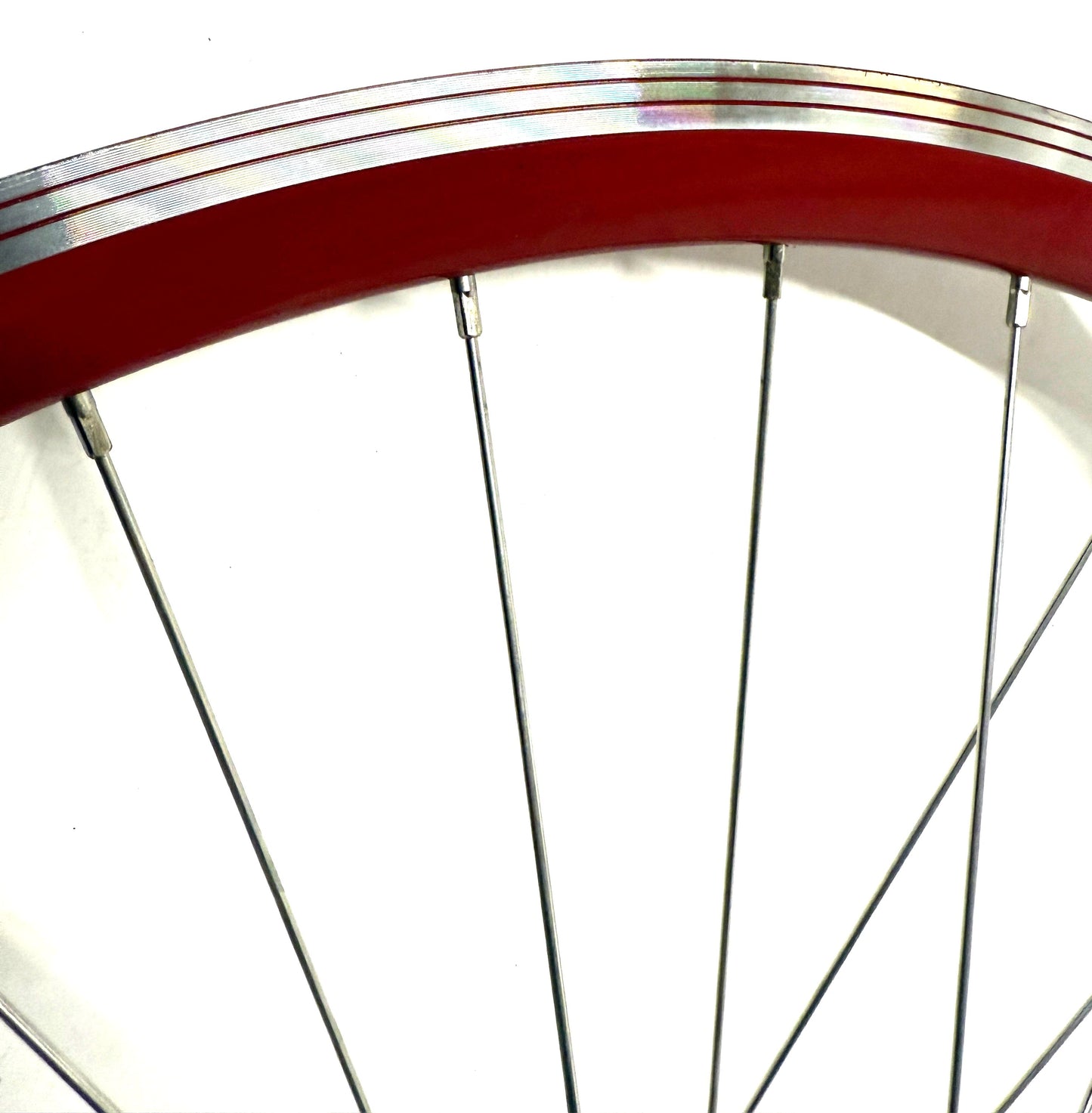 Single Speed Red Rear Wheel 700c 32 Spoke 17t Freewheel + Thick Slick WTB Tire