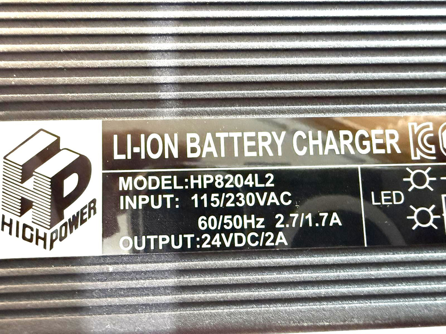 CURRIE ELECTRIC E SCOOTER BIKE CHARGER LI-ION 24VDC/2A 115/230VAC HP8204L2 NEW