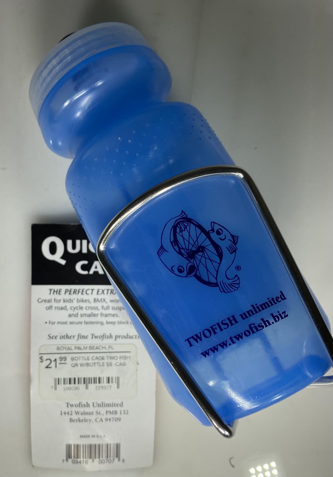 Blue water bottle discount cage